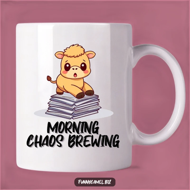 Funny Tripping Camel Mug, Hilarious Office Mishap Gift for Clumsy Friends