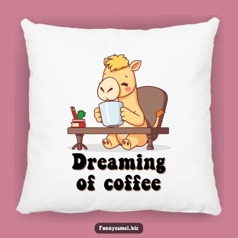 Funny Kawaii Camel Pillow: Desk Comfort, Cozy Office Gift