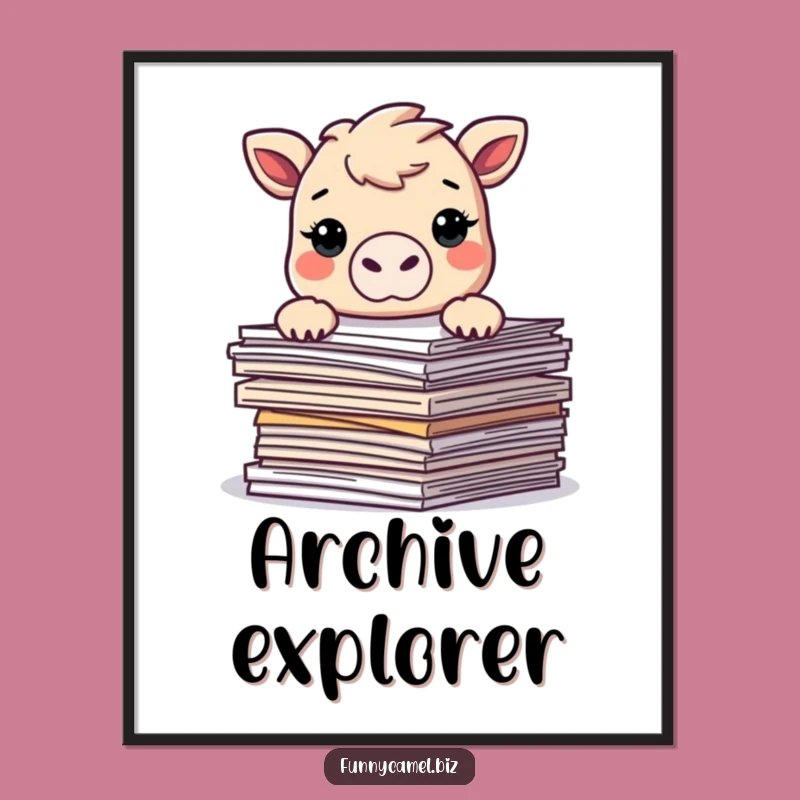 Funny Kawaii Camel Digital Print - Instant Humorous Wall Decor for Any Space