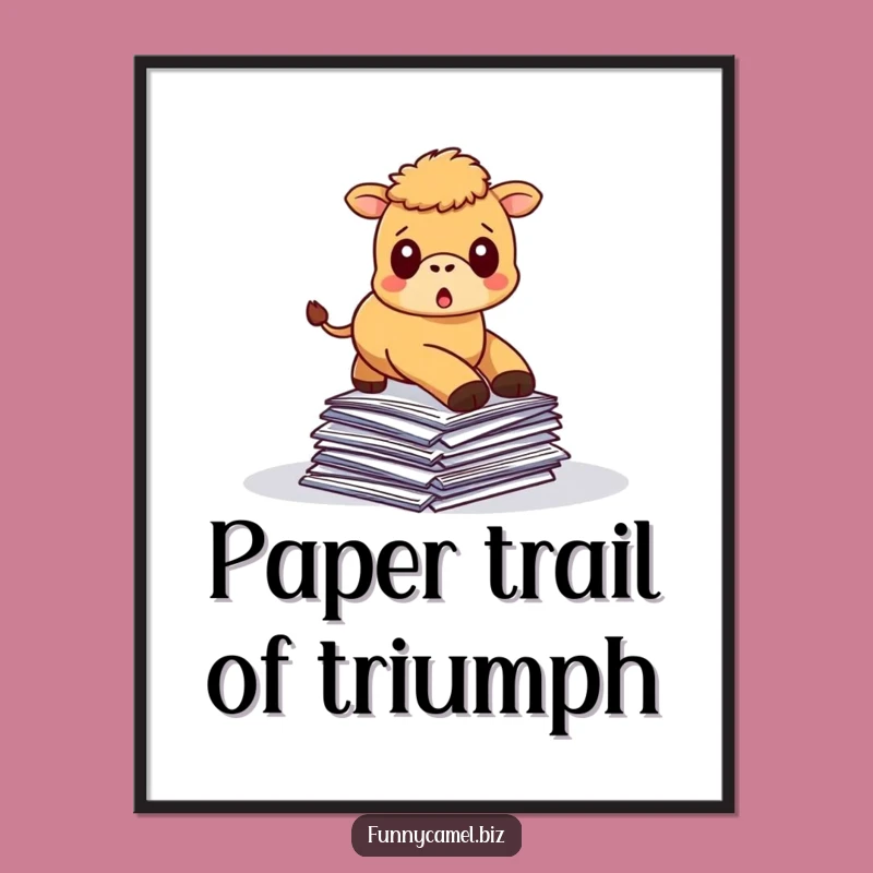 Free Printable Wall Art: Tripping Camel Chaos, Hilarious Downloadable Decor
