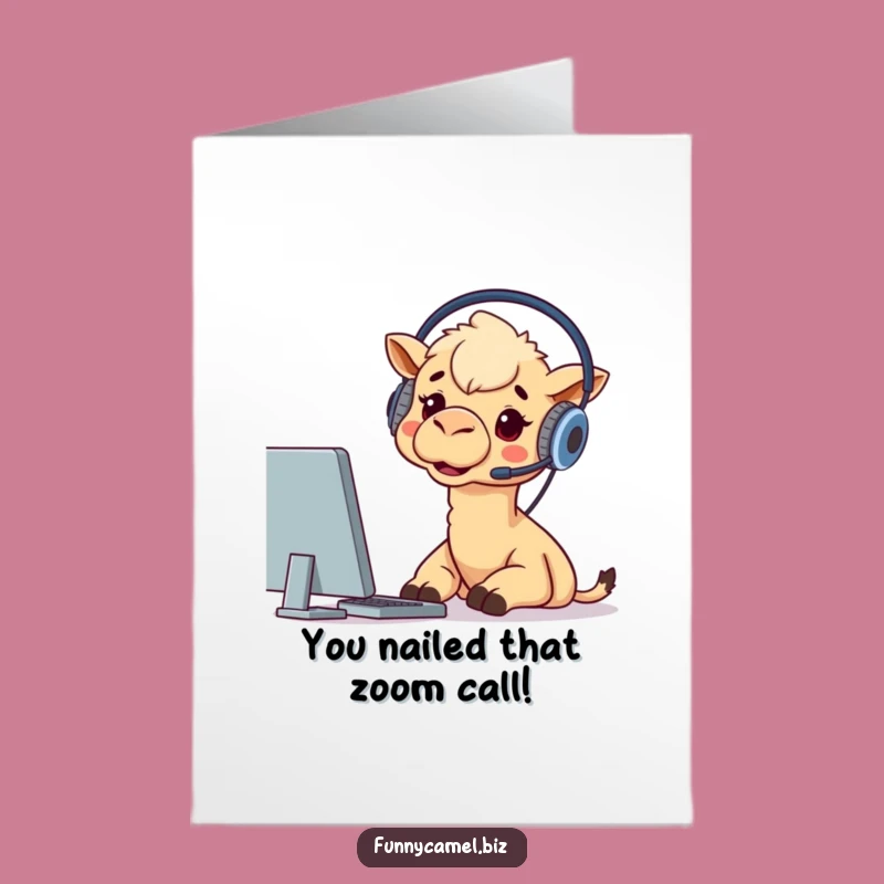 Free Printable Congrats Card: Camel's Big Idea Office Humor Downloadable Gift