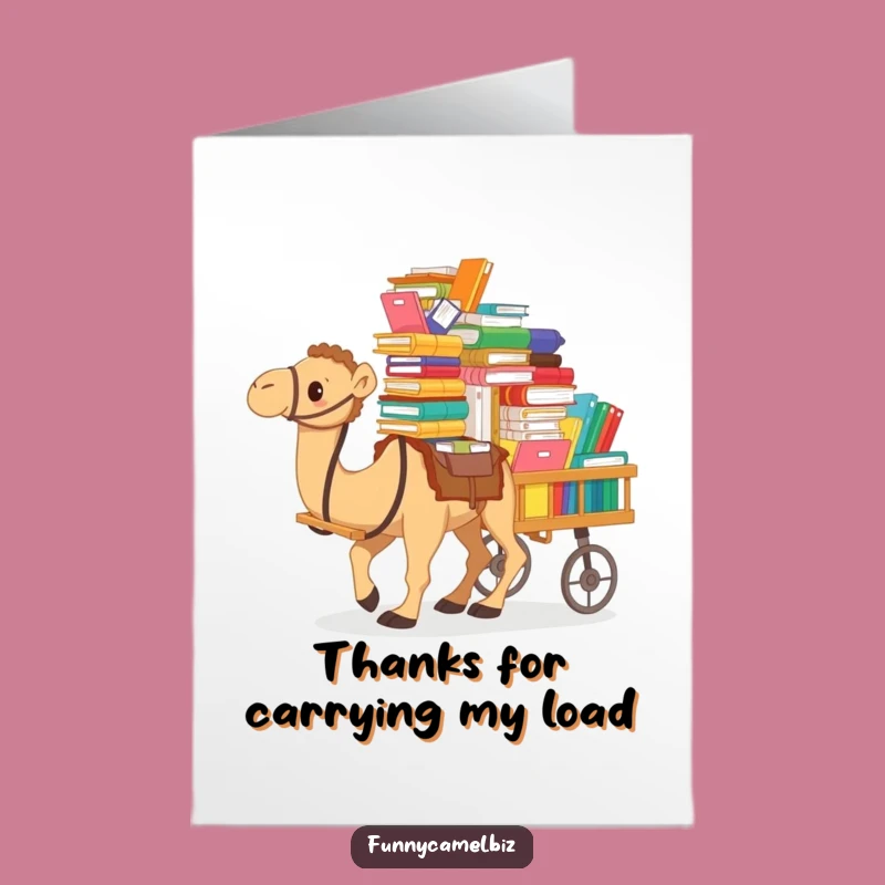 Free Printable Thank You Card: Camel's Gratitude Office Humor Downloadable Gift